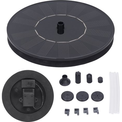 Solarbrunnen, solarbetriebene Wasserpumpe für Vogeltränken, Aquarien, kleine Teiche und Gartendekorationen, 7 V, 1,4 W (1/5)