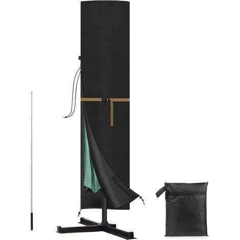 Housse Parasol Déporté - Tissu Oxford PU Étanche - Résistant UV Vent Poussière - Pour Parasol avec Tige Télescopique - Dimensions 240 x 57/57 cm - 1 Pièce (1/5)