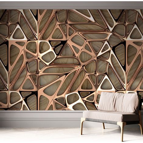 Fotomurale adesivo - parete decorativa - decorazione casa - stile moderno parete - Motivo geometrico 312x219 cm (1/5)