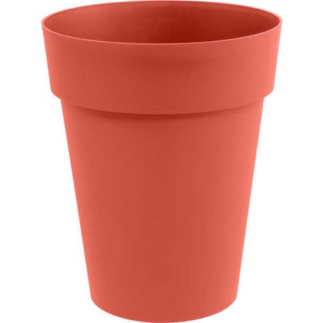 Pot de fleur rond Toscane Ø 44 x H.53 cm - Orange terre battue - Eda