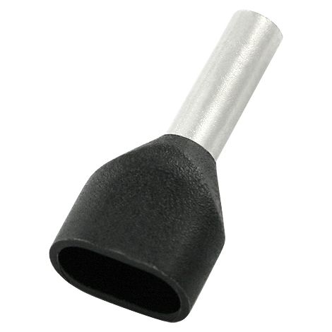 Embout à sertir 2 x 1.5mm², Noir, longueur 12mm