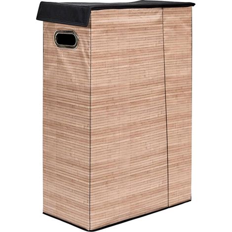 Panier à Linge Rectangulaire "Lou" 60cm Naturel (1/5)