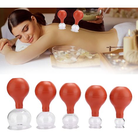 Ensemble de 5 Ventouses en Verre pour Massage Thérapeutique et Détente (1/5)