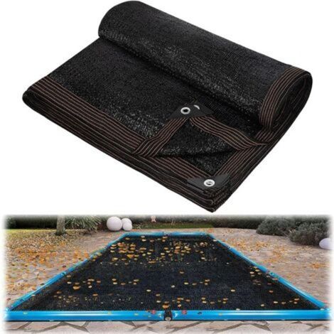 Couverture Filet de Feuille pour Piscine Rectangulaire, Bâche Protection Piscines Hors-Sol, Extérieur Bloquer Feuilles Mortes et Débris 3×5m(10x16,4ft) (1/5)