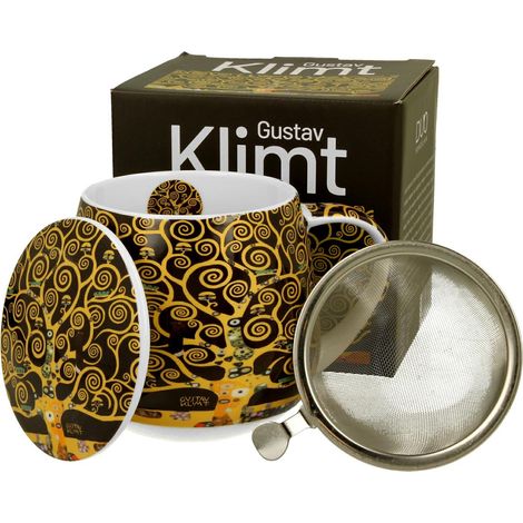 Taza con infusor de t茅 del 脕rbol de la Vida de Klimt (1/5)