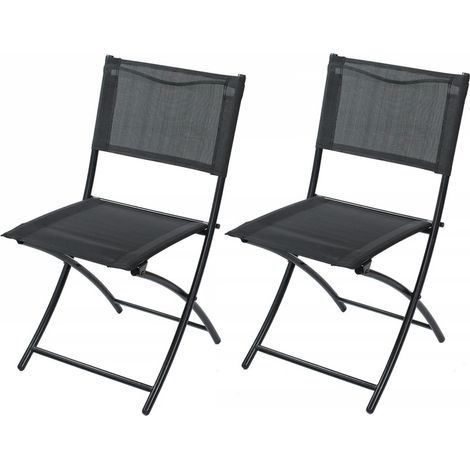 2 x SILLA DE BALCÓN DE JARDÍN plegable para balcón, terraza, metal, moderna (1/5)