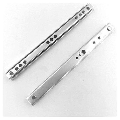Coulisses de Tiroir à Billes en Acier Laminé à Froid, Lot de 2 Paires, Glissières Télescopiques Robustes 342 mm x 17 mm pour Meubles de Cuisine et Bureau (1/4)