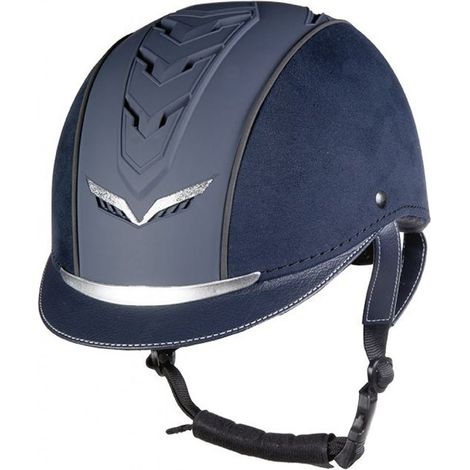 Casco da equitazione con glitter modello Elegance omologato VG1: S/M, Blu scuro (1/4)