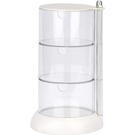 3-tier acrylic organizer for hair accessories, jewelry and makeup, bathroom and vanity storage (1/5)