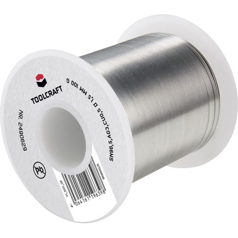 TOOLCRAFT Lötzinn, bleifrei Spule Sn96,5Ag3Cu0,5 ROL1 100 g 1.5 mm (1/5)