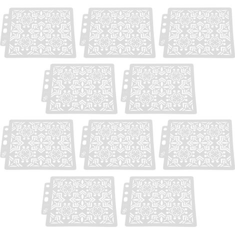 10 pochoirs de mandala réutilisables pour la peinture et le dessin, à utiliser soi-même. (1/5)