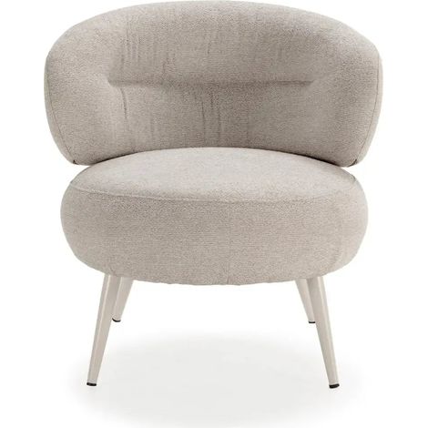 YUNI - Fauteuil pieds en métal - Beige (1/5)