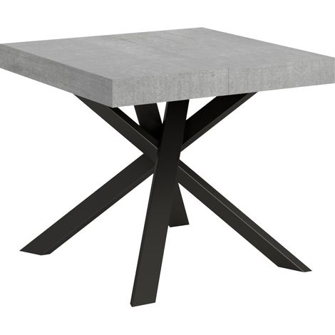 Tavolo Allungabile 90-194x90x77 cm Clerk Cemento (1/4)
