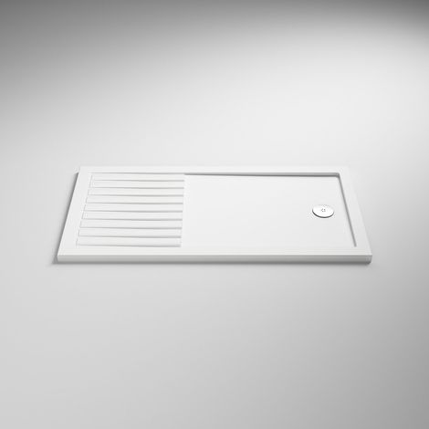 Nuie Pearlstone White Rectangular Walk-In Shower Tray 1700mm x 700mm (1/5)