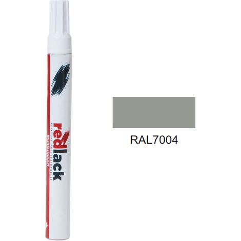 Retuschierstift 8 ml – RAL 7004 - Matt - Signalgrau - für verschiedene Oberflächen - Redlack