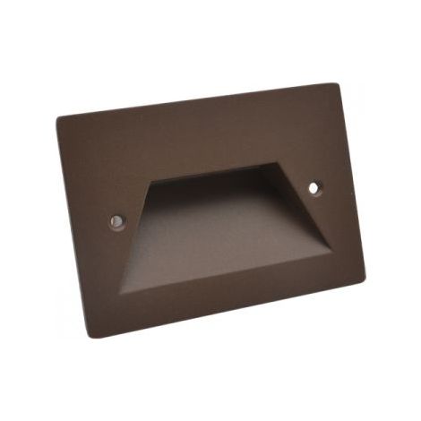 SEGNAPASSO LED RETTANGOLARE MONTAGGIO A INCASSO 503E 3W DA ESTERNO 3000K-6500K Marrone (1/2)