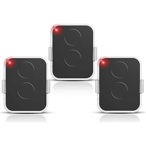Lot de 3 Télécommande Compatible Nice Era ONE2/ON2E/ON4E/ON1E,433,92 MHz Télécommande Porte de Garage,Rolling Code,2 Canaux(Blanc) (1/5)