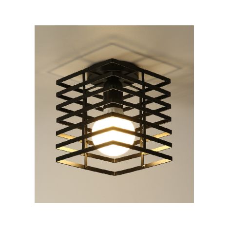 Lustre industriel suspendu de style lanterne,avec source de lumière LED tricolore(lumière blanche,lumière neutre)lampe lustre en fer métallique adaptée (1/5)