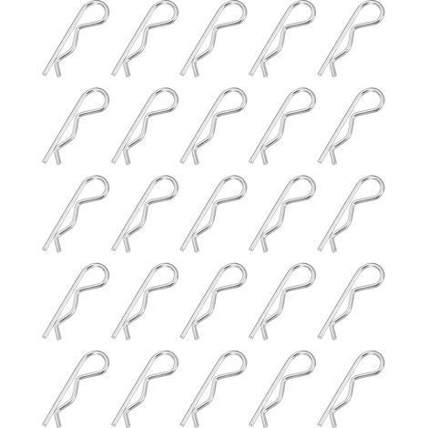Kit De 25 Goupilles R En Acier Au Carbone Finition Argentée (1/5)