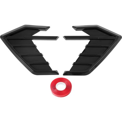 2 pièces Déflecteurs d'air latéraux pour ailes de voiture, garniture de capot de boue noire brillante, accessoires extérieurs universels (1/5)