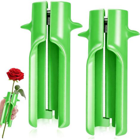 2 Pack Rose Thorn Removal Tool Set Flower Cleaner Thorn Cutter Leaf Removal Tool Green Gardening Flower Arrangements New Upgrades Clean Stem and (1/5)