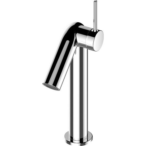 Mezclador monomando de lavabo PLAN S 150 sin vaciador automático, acabado aluminio KEUCO