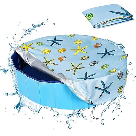 Bâche de piscine ronde - 122 x 30 cm - Pliable - Pour animaux de compagnie (1/5)