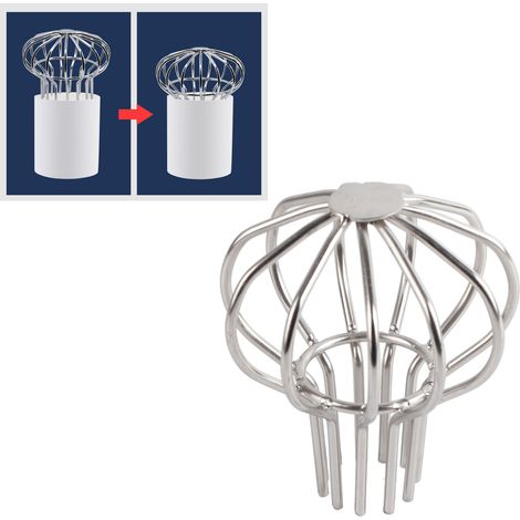 Grille de Drain de Sol Extérieur Anticorrosion et Anti-Blocage en Acier Inoxydable, Capuchon de Ligne et Outil de Nettoyage de Gouttières pour Balcon/Terrasse (1/5)