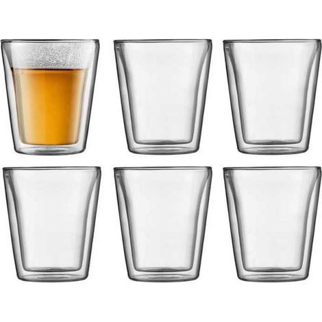 Bodum Canteen Set mit 6 doppelwandigen Gläsern transparent 200 ml (1/3)