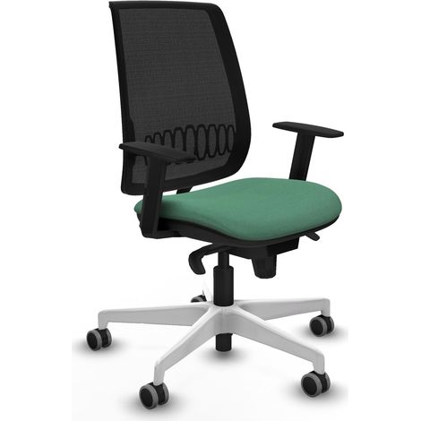 Silla de oficina piqueras y crespo Alares negra malla verde (1/2)