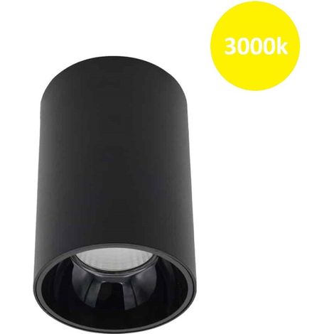 Faretto led da soffitto 20W cilindro nero in alluminio plafoniera lampada moderna luce calda naturale bianca Calda