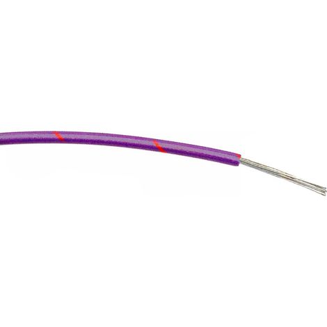 Fil électrique RS PRO BS4808 0,2 mm² 24 AWG, 1 kV c.a., PVC Violet/Rouge, 100m ( Prix pour Bobine de 100 )