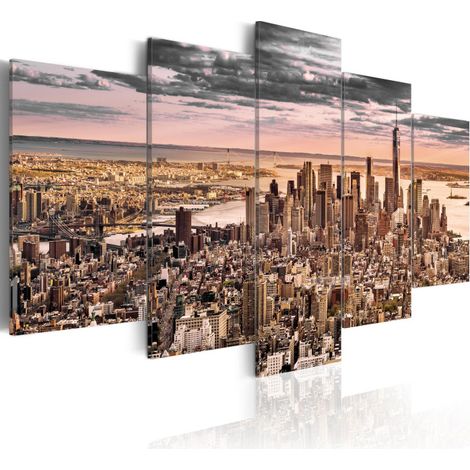 Tableau Imprimé "New York City : Morning Sky" 50 x 100 cm (1/2)
