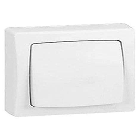 Legrand – Bouton-poussoir ASL va-et-vient 6A – Commande bascule – Mécanisme complet avec cadre – Thermoplastique blanc RAL 9003 (1/10)