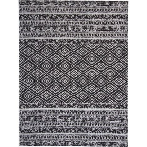 Tapis extérieur fait à la main ensoleille 110 noir - 160 x 230 cm