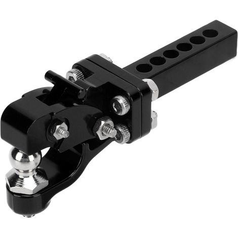 Crochet de remorque en alliage d'aluminium résistant pour voiture télécommandée 1/10 Traxxas TRX4 SCX10 90046 90047 Noir (1/5)