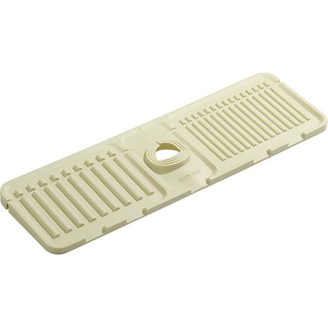 Support Pour Robinet Et Tapis De Séchage - En Silicone Souple - Auto-Évacuation - Base Anti-Dérapante - Découpage Ajustable - 1 Pièce (1/5)