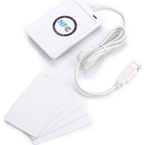 NFC RFID Reader  Writer ACR122U ISO 14443A / b   Free Software in White
