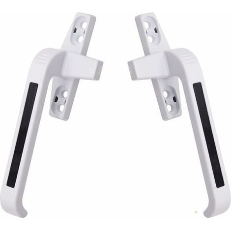 Poignée de Fenêtre Poignée Gauche et Droite Portes Battantes en Alliage D'aluminium Verrouillage des Fenêtres Poignée de Fenêtre Coulissante, - Blanc,de (1/4)