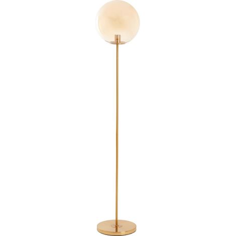 Light & Living - stehlampe - Medina - bernstein - glas -