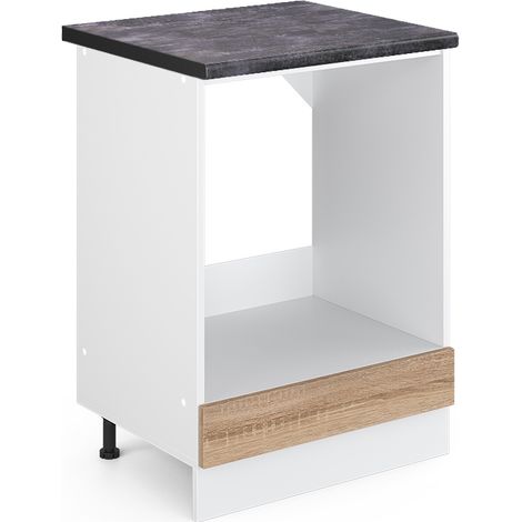 Mobile per forno da incasso R-Line, Sonoma, 60 cm , PL Antracite, Vicco