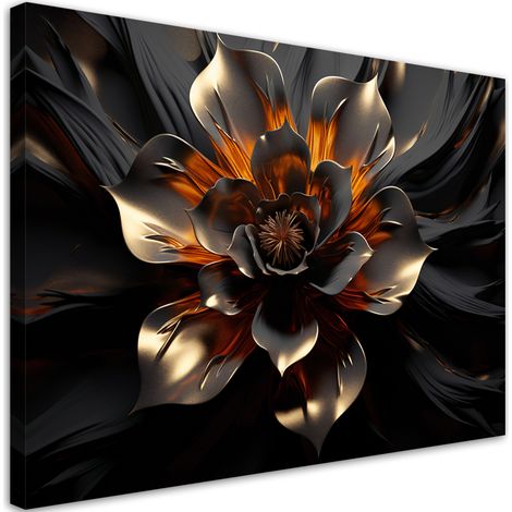 Tableau sur toile Fleur de lotus abstraite 3D 60x40 (1/5)