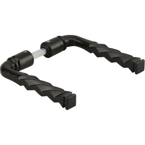 Béquille double en aluminium torsadée 6 mm x 80 mm – 1 portée pour porte d'entrée – Design moderne et robuste (1/2)