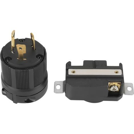 Drehverriegelungsstecker, 3-polig, kompakt, leicht, praktisch, Verkabelung, große Kontaktfläche, Stecker und Buchse, sicher für elektrische Anlagen (1/5)