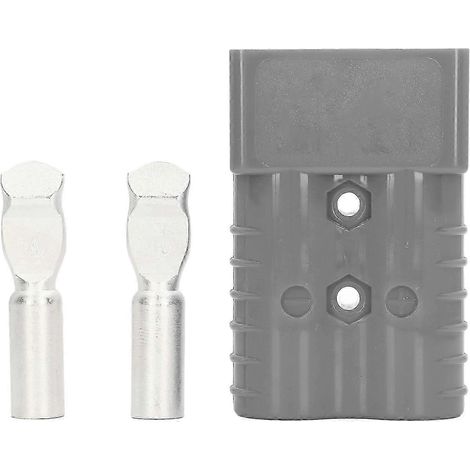 Connecteur SH350 bipolaire haute intensité 350 A 600 V, kit de connexion rapide pour batterie, compatible avec voitures, caravanes, bateaux, chariots élévateurs (gris). (1/5)