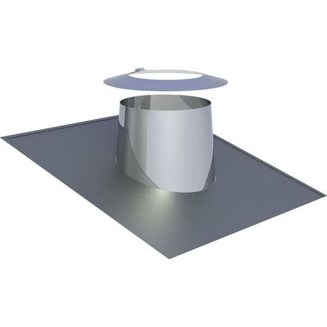 Solin de toit Ø 150 mm pour inclinaison 5-15°