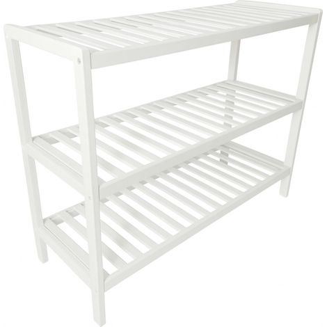 Zapatero blanco para el recibidor 55x70x26