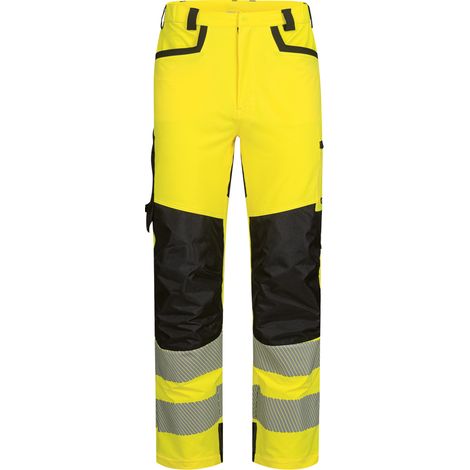 Gr .25 REIMS WARNSCHUTZ STRETCH-BUNDHOSE gelb REIMS HIGH VISIBILITY STRETCH (1/5)
