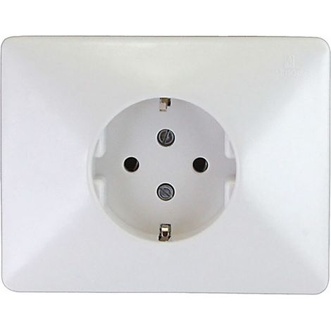 Presa Schuko 2p+tt base 25a 380v bianca