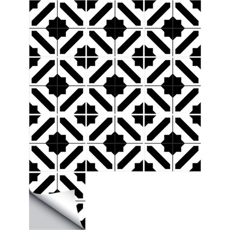 Lot de 10 stickers muraux autocollants pour carrelage, à poser soi-même, pour la cuisine, la salle de bain ou toute autre pièce. Amovibles et faciles à retirer. Protection et rangement pour votre inté (1/2)